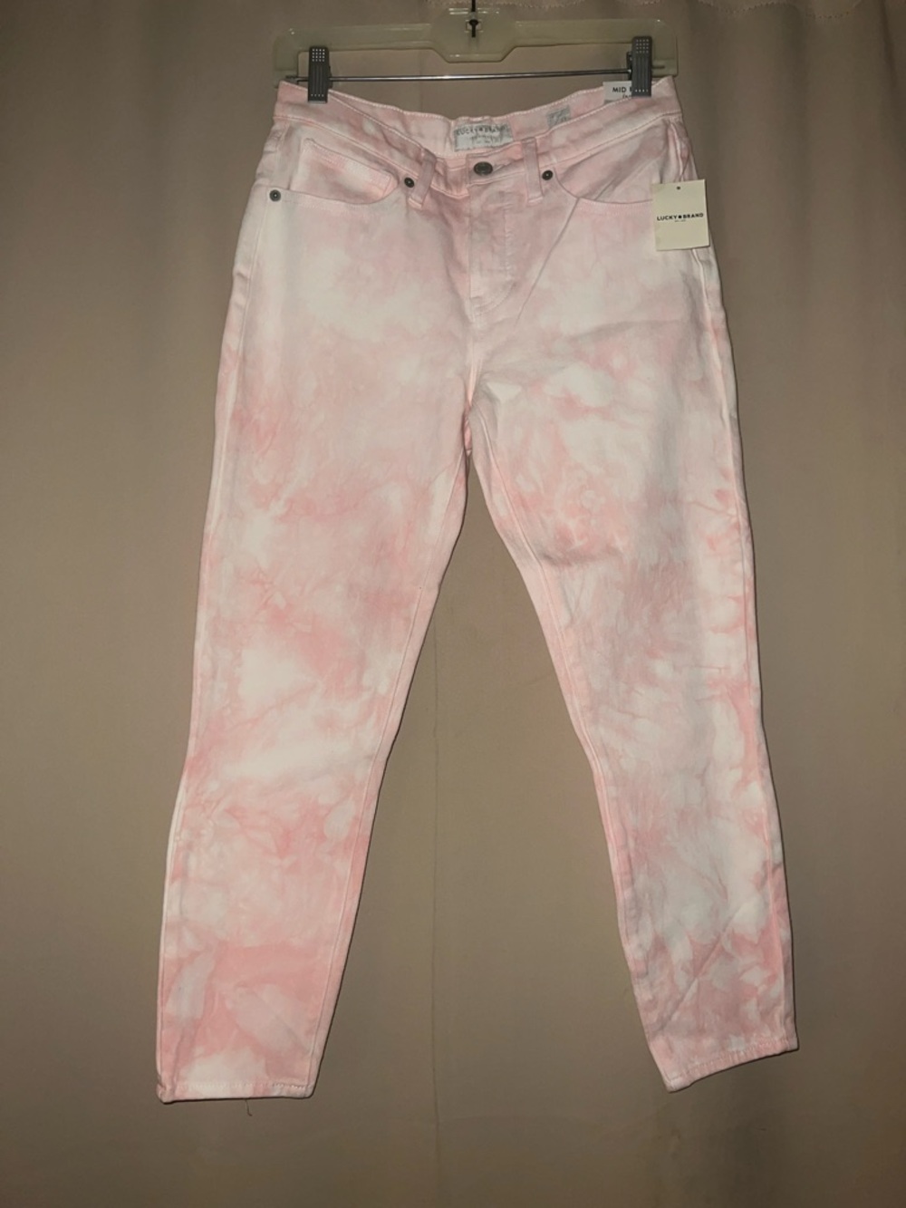 Lucky Brand Pink Tie-Dye Ankle Jeans